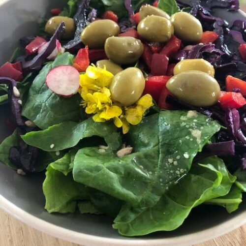 Salade d’épinard, colorée et vitaminée.