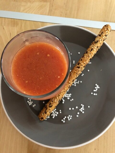 You are currently viewing Gaspacho de tomate et tapioca